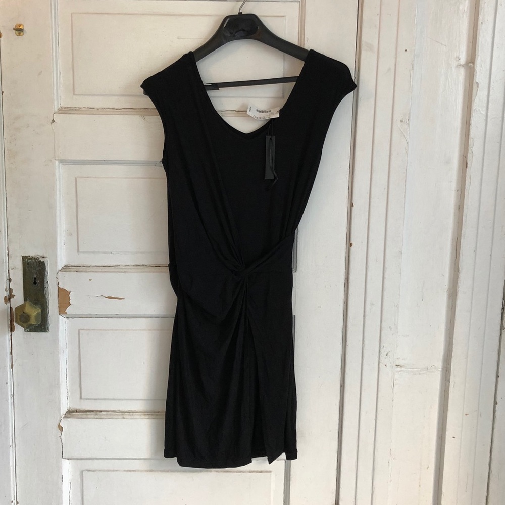 NWT M.Fredric Black Asymmetrical Selma Dress